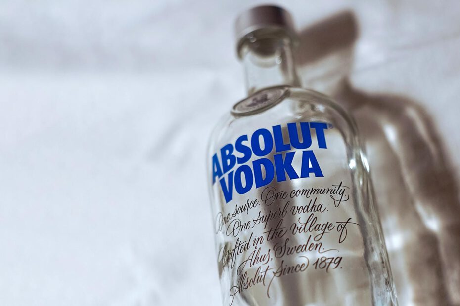 Absolut Vodka Flasche Blue Label