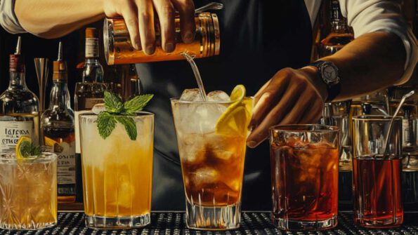 Bartender mixing Cocktails